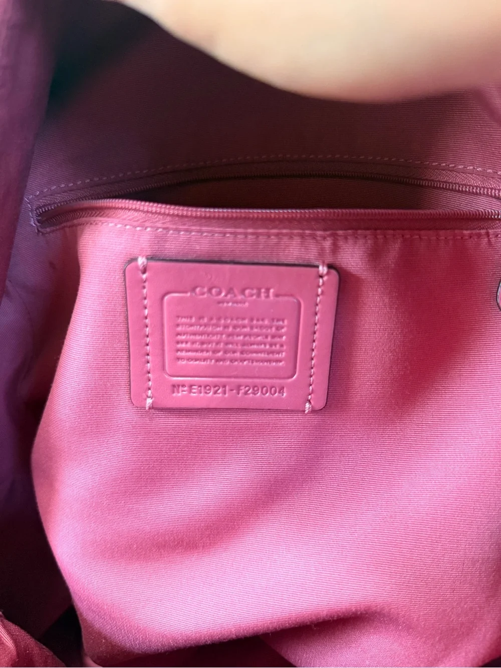 Coach pebbled leather